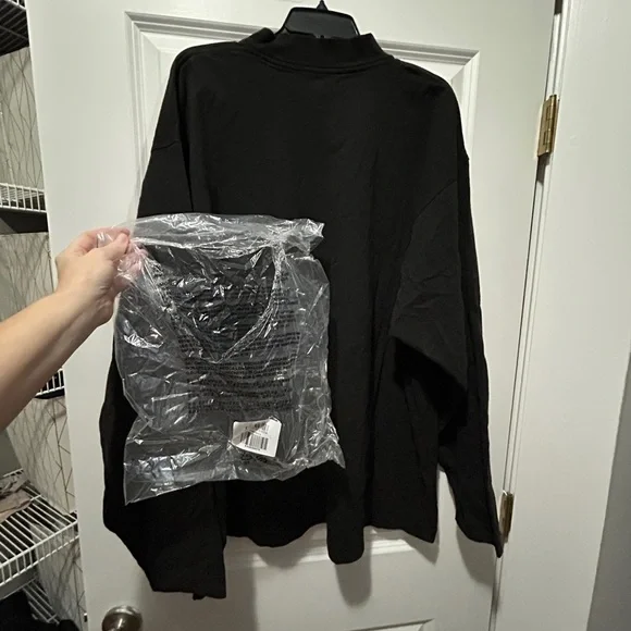 Yeezy GAP collab Men's Black Long Sleeve Tee Big & Tall - Picture 3 of 5